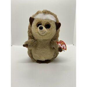 Ty IDA -Brown/Tan/White 6” Beanie Baby Hedgehog! *